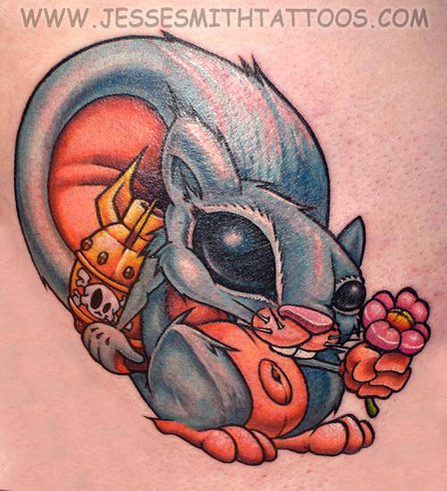 sunflower tattoo designs. Squirrel Tattoo Design