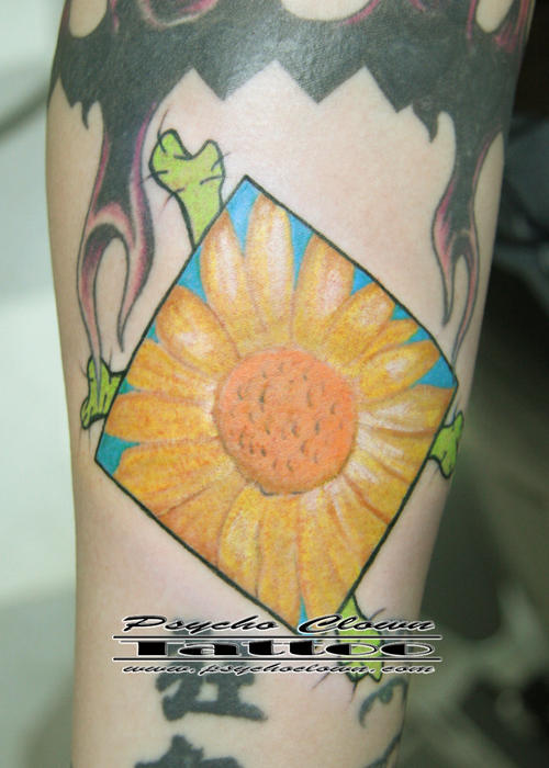 sunflower tattoo back. Sunflower Tattoo Design