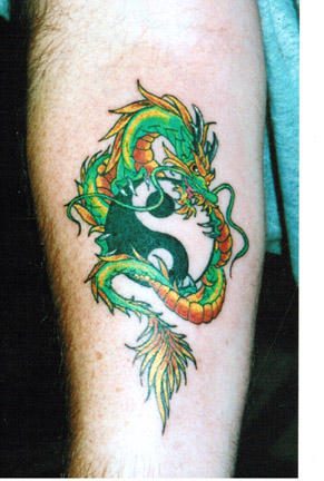 yin and yang tattoo. Ying Yang Dragon Tattoo