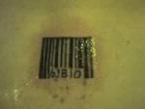 barcode tattoo neck. ar code tattoos.
