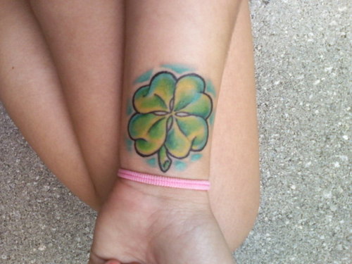 clover tattoo. Four Leaf Clover Tattoo