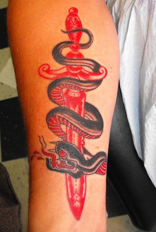 Snake and Dagger Tattoo Posted on June 23 2010 2 Comments