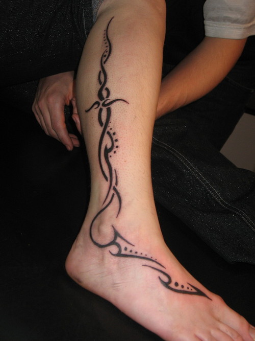 foot tribal tattoos. Tribal Foot Tattoo