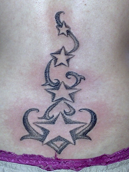 swirls tattoo. Stars and Swirls Tattoo Design