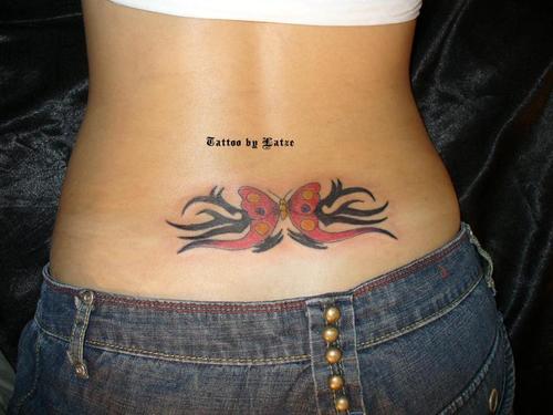 lower back tattoo pictures. Sexy Lower Back Tattoo