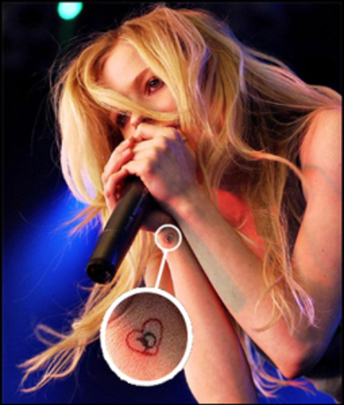 avril lavigne tattoo. Avril Lavigne Tattoo