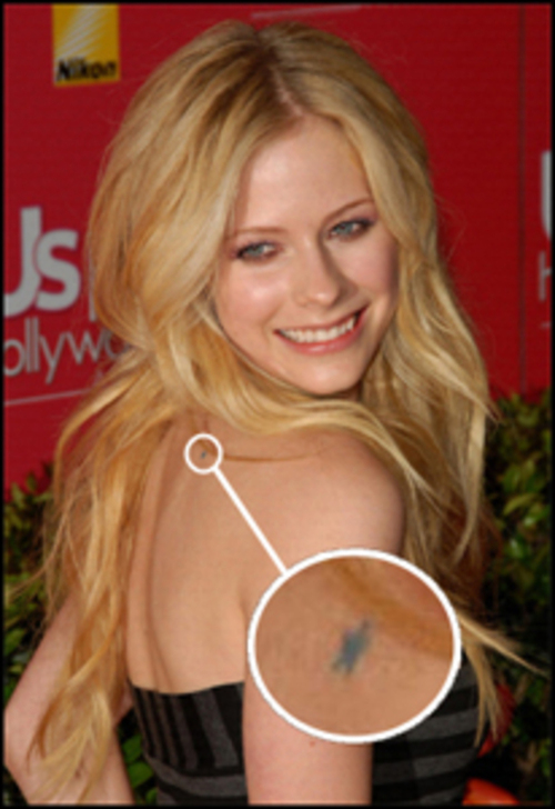 avril lavigne tattoo. Avril Lavigne Tattoo