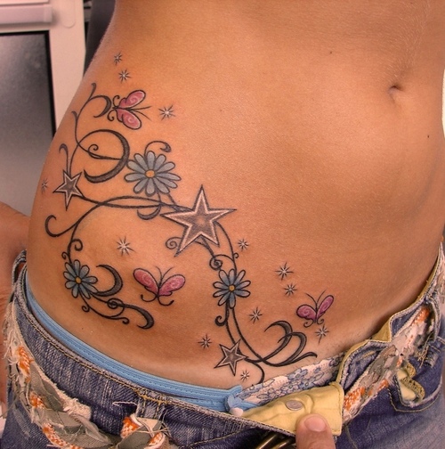 Tribal Butterfly Stars Tattoo Posted on September 3 2010 1 Comment