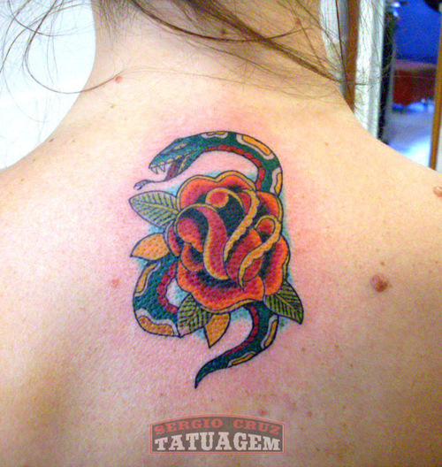 serpent tattoo. Rose and Serpent Tattoo