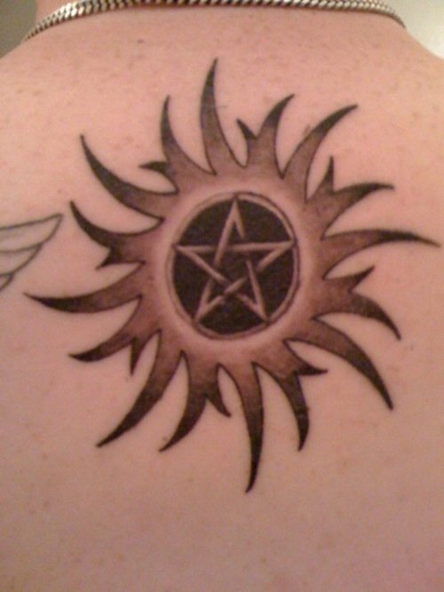 Pentagram Sun Tattoo Posted on December 5 2010 1 Comment