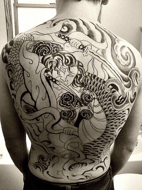 Asian Back Tattoo 76