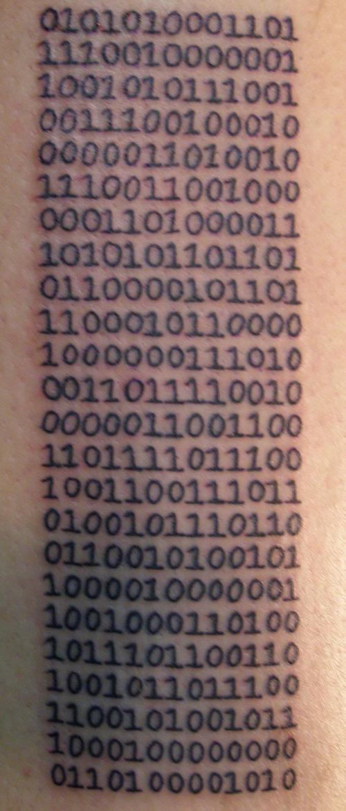 binary tattoo | Schickedanz Creative Blog